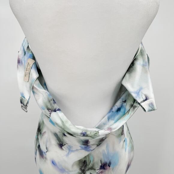 Bec & Bridge Dress Maxi Blue Sz 6 Moondance Strapless Moon Dance White Green - Picture 9 of 10